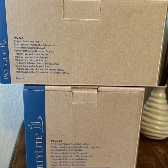 PartyLite Tropical Fun tealight and votive pair matching set - Picture 10 of 12